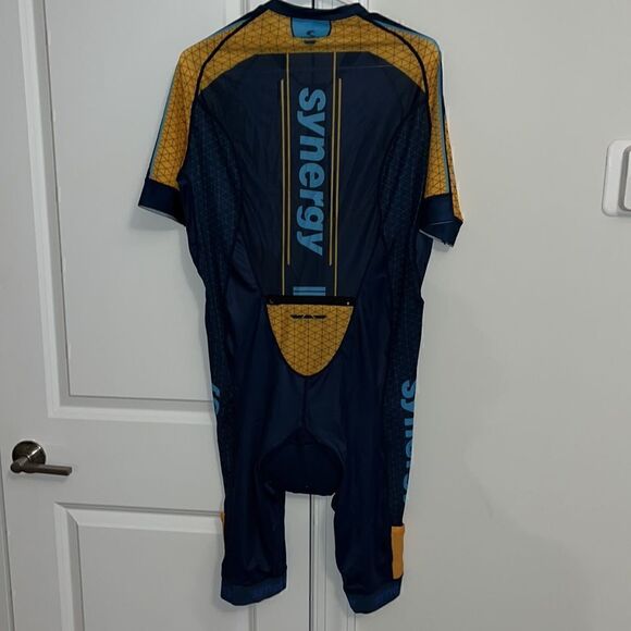 Men's Blue and Yellow synergy triathlon suit - Picture 5 of 7